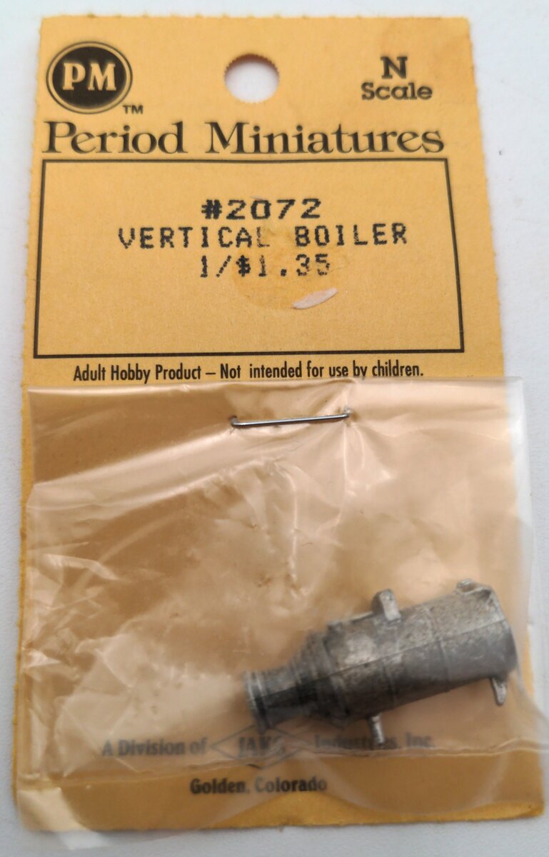 Period Miniatures 2072 N Scale Veritcal Boiler