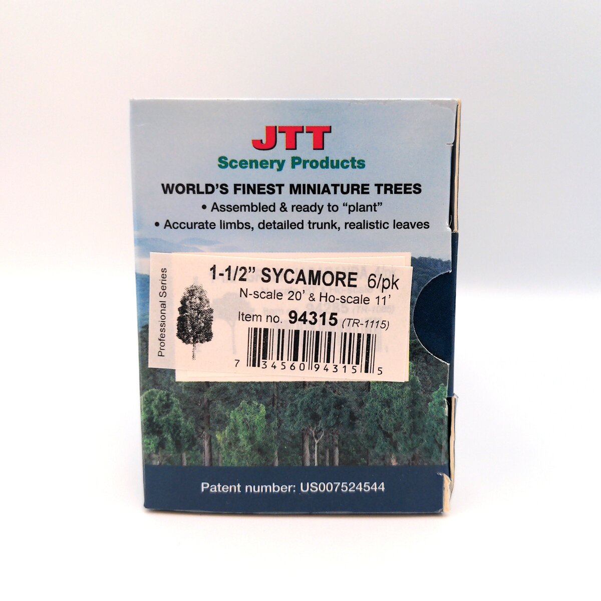 JTT Scenery Products 94315 N/HO 1.5" Pro Sycamore Tree (Pack of 6)