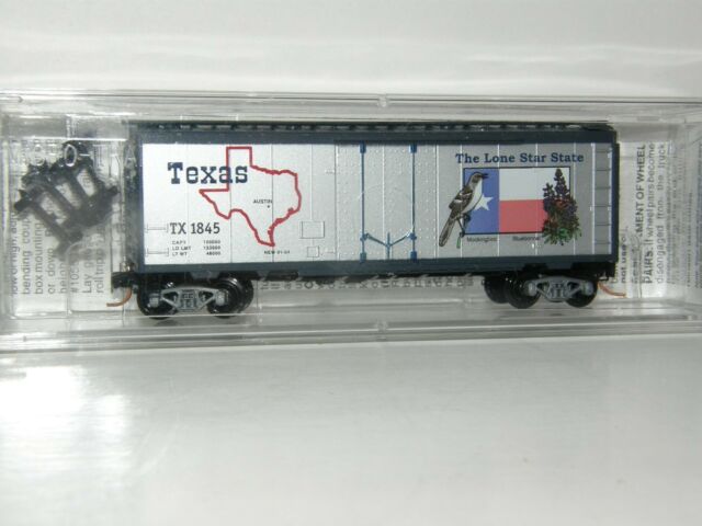 Micro-Trains 02100374 N Scale Texas State 40' Standard Plug Door Boxcar #1845
