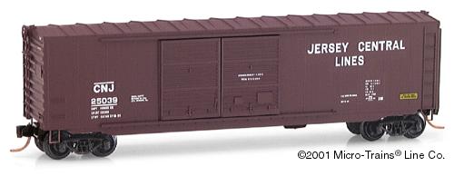 Micro-Trains 03700040 N CNJ 50' Standard Double Door Boxcar #25039