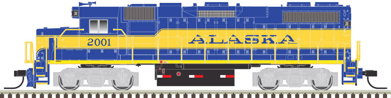 Atlas 40004832 N Alaska Phase 2 Gold GP38-2 Diesel Locomotive #2001