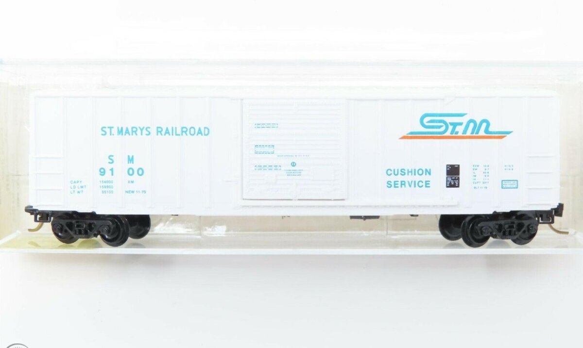 Micro-Trains 02500300 N St. Marys RR. 50' Rib Side Boxcar w/o Roofwalk #9100
