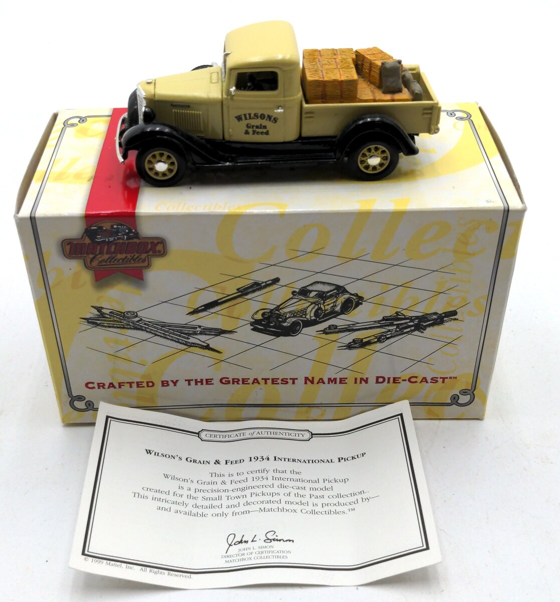 Matchbox YYM38039 1:43 Scale Wilson's Grain & Feed 1934 International Pickup