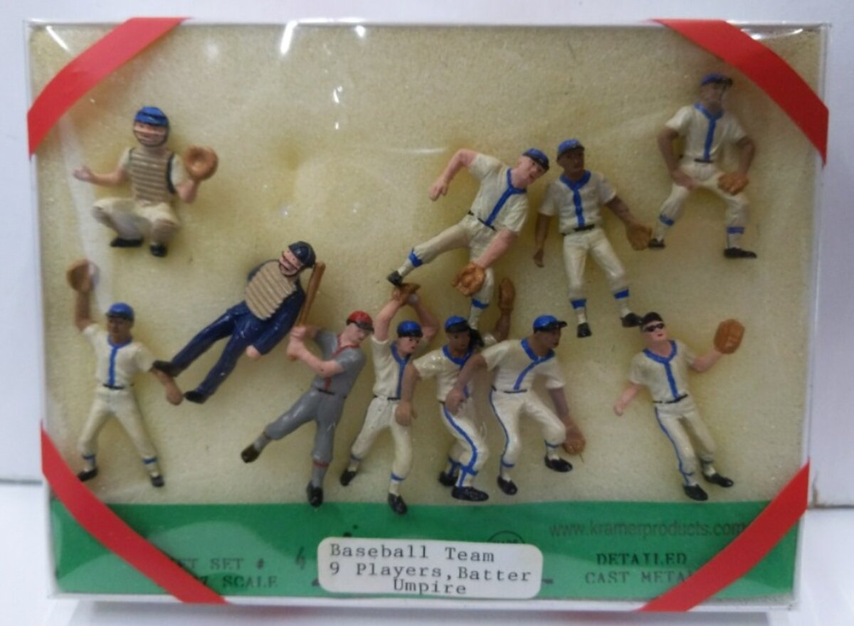 Kramer 4 O Baseball Team 9-Players Batter & Umpire Figures Diecast (Set of 11)