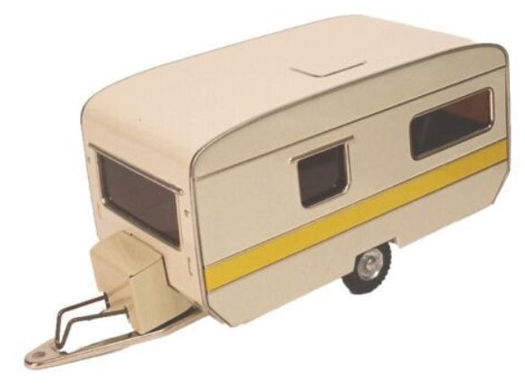 Kovap Retro 0609 Beige Caravan Camper Trailer Tow Tin Lithograph