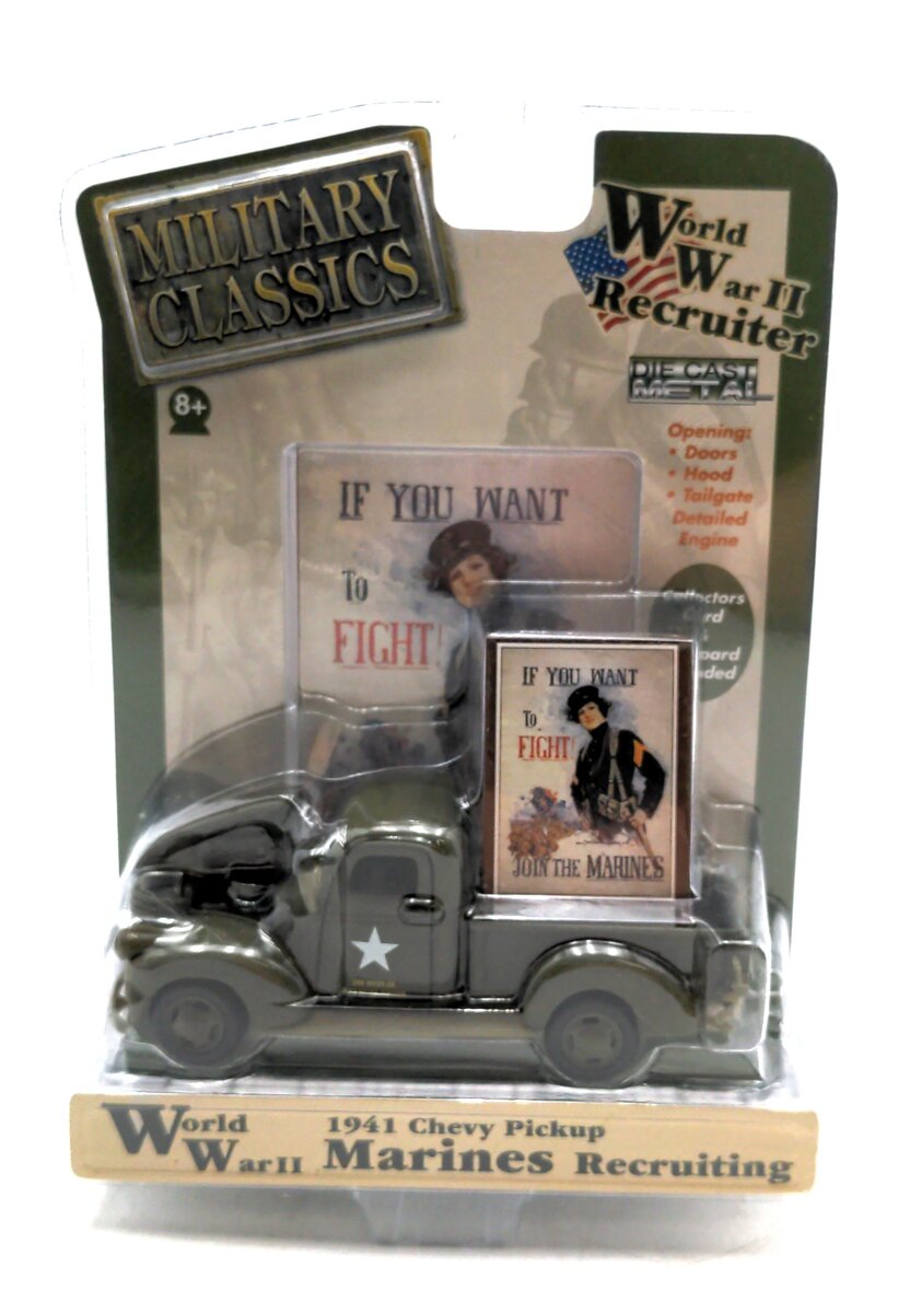 Gearbox 57191 Green Marine Classics World War II 1941 Chevy Pickup Marines