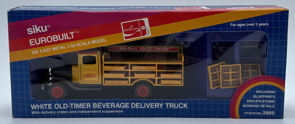 Siku 2860 White Old Timer Coca-Cola Bevergae Delivery Truck