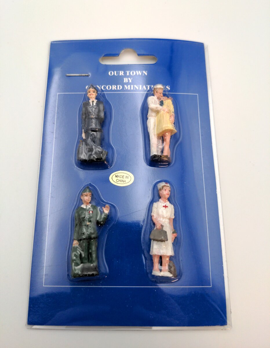 Concord Miniatures M1845 O Scale People in Uniform Figures (Set of 4)