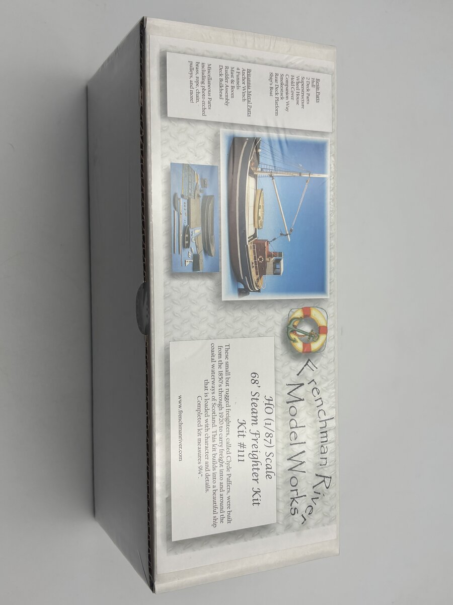 Frenchman River 111 HO Scale 68' Clyde Puffer Steam Freighter Ship Kit