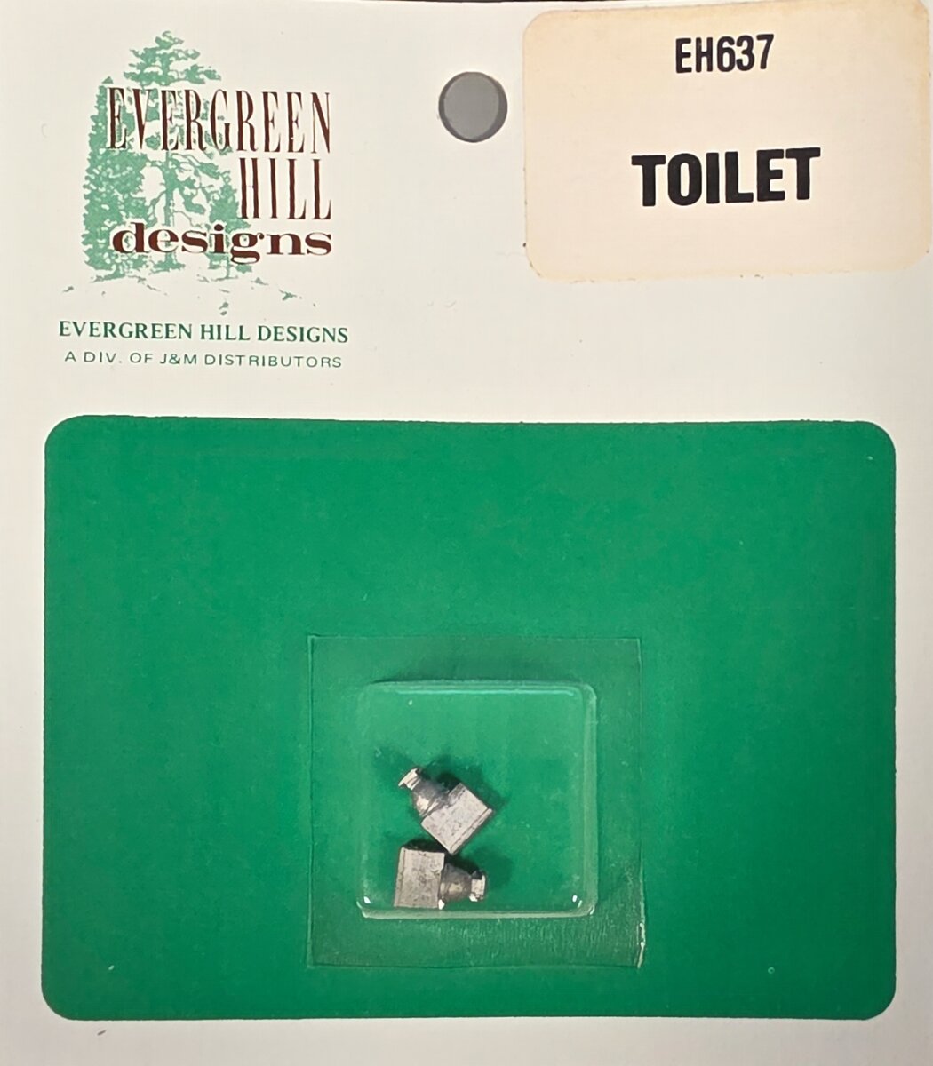 Evergreen Hill 637 HO Toilet (Pack of 2)