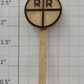 Marx PS-1-RR Railroad Sign, RR