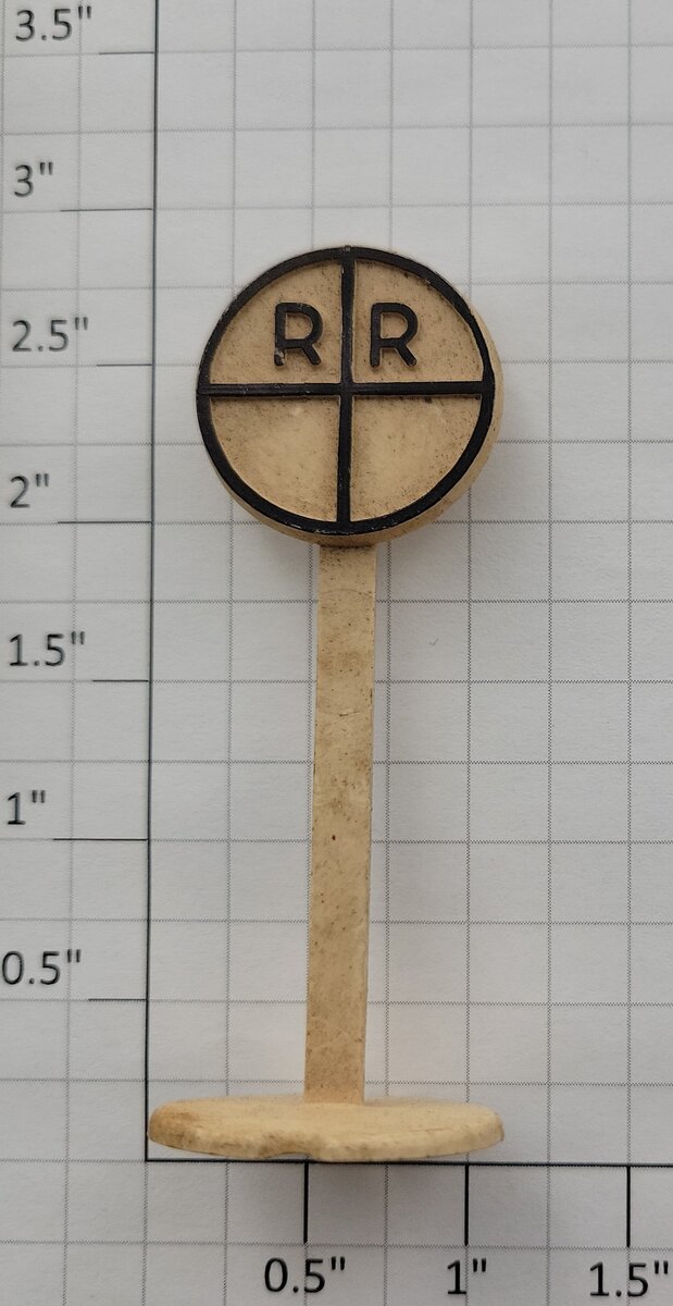 Marx PS-1-RR Railroad Sign, RR