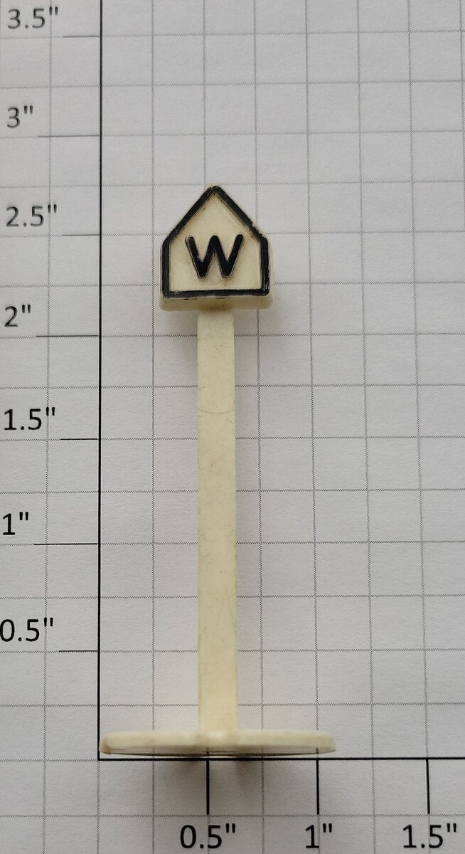 Marx PS-1-W Railroad Sign, W