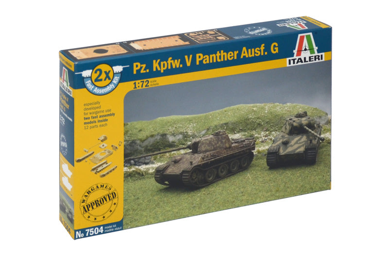 Italeri 7504 1:72 Pz.Kpfw.V Panther Ausf. G Tank Plastic Model Kit