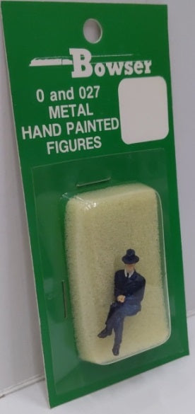 Bowser 013740 O / 027 Metal Hand Painted Figures Seated Man Legs Crossed