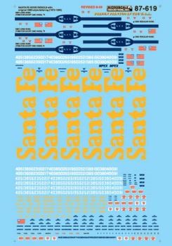 Microscale 87-619 HO SF Diesel Hoods w/ Original EMD Style Lettering Decal Sheet