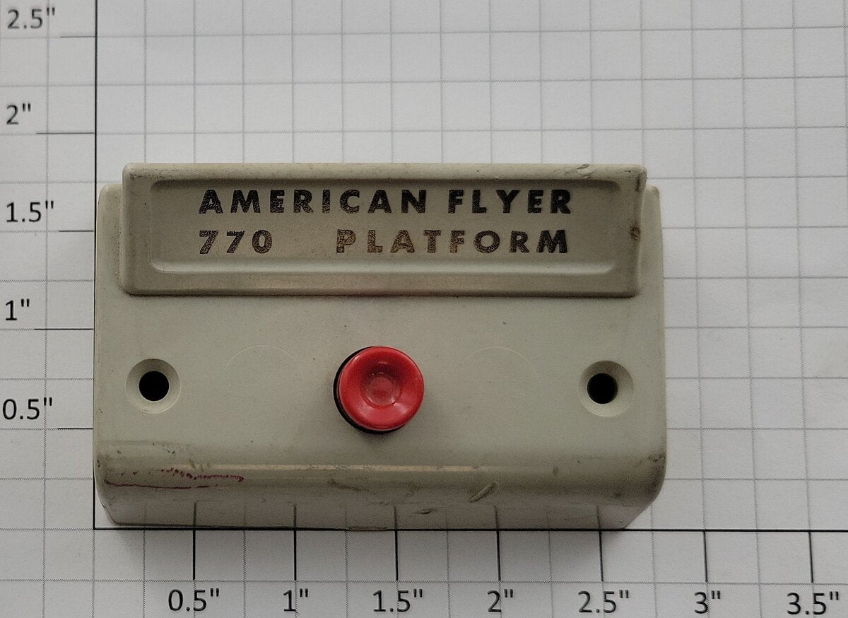 American Flyer XA10961-PW S Scale 770 Platform Control Button White