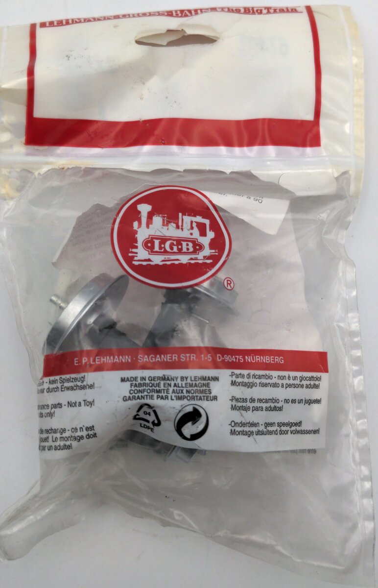 LGB 67403 G Scale Ball-Bearings Wheel Set (Pack of 2)