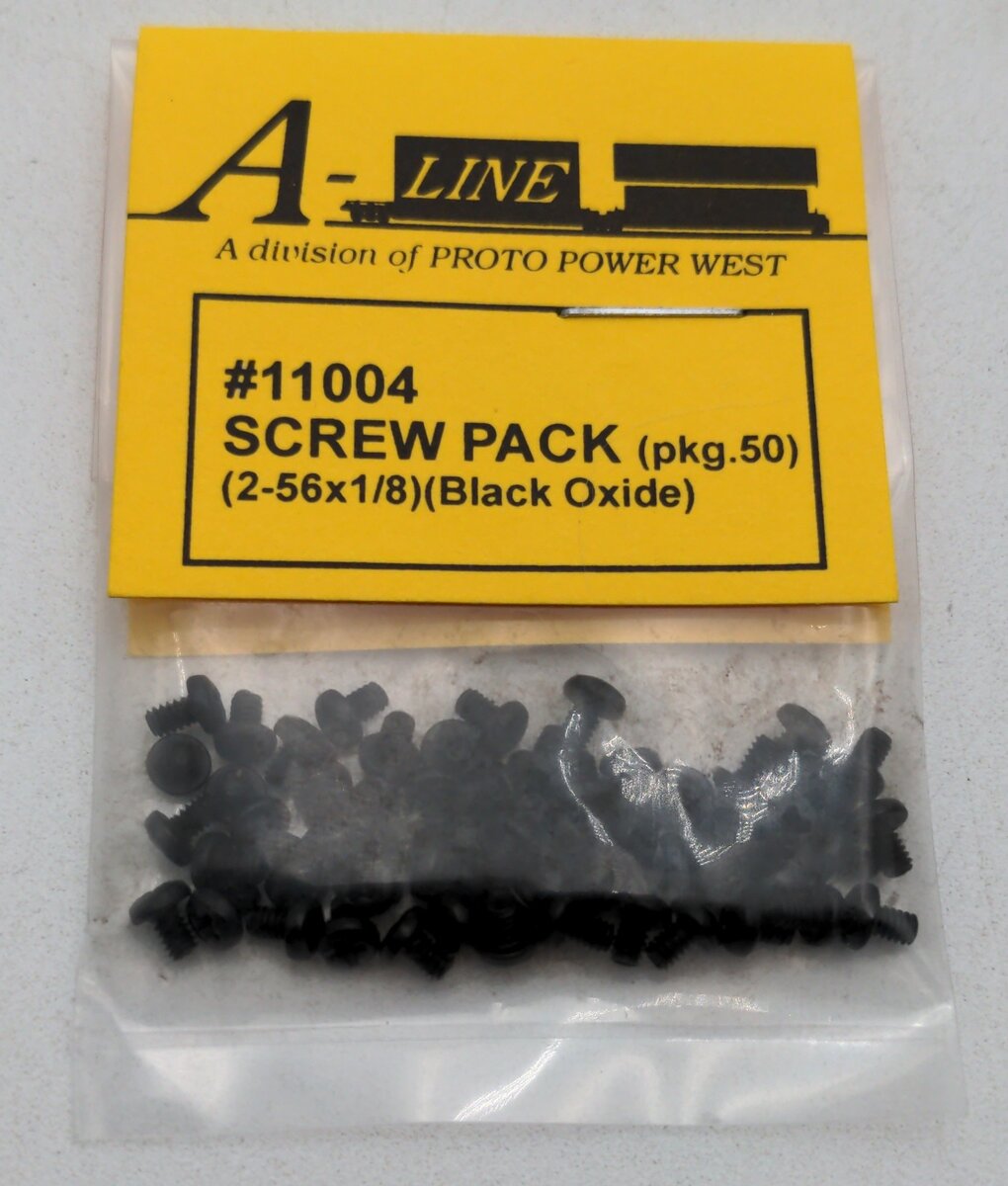 A-Line 11004 Black Oxide 2-56 x 1/8 Screw Pack (Pack of 50)