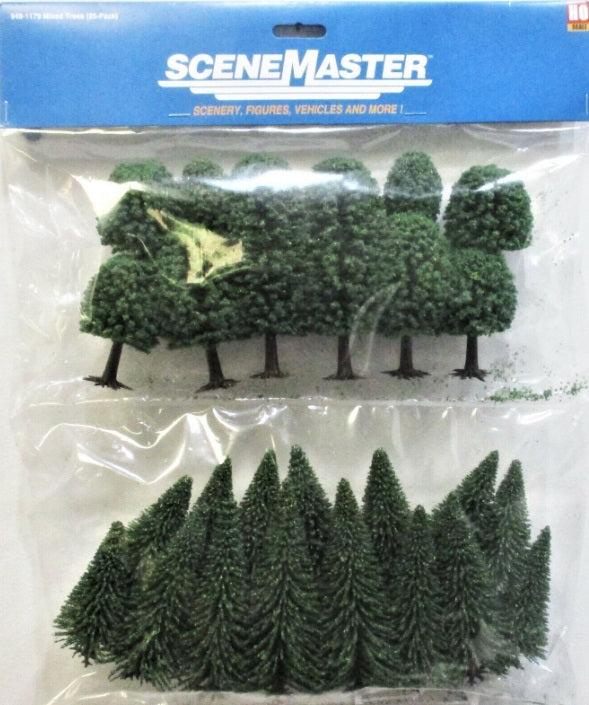 Walthers 949-1179 Mixed Trees w/Flat Base (Set of 25)