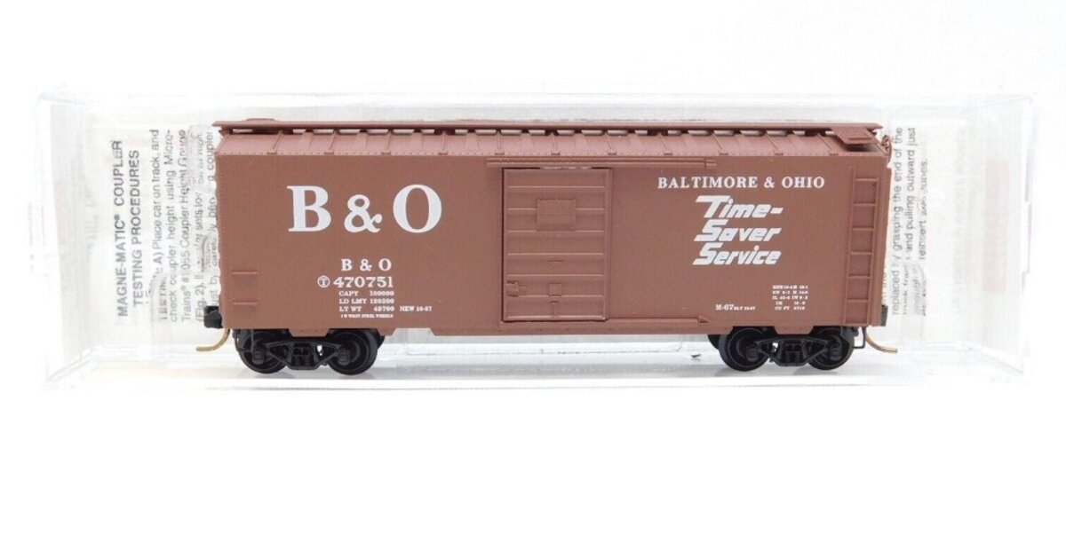 Micro-Trains 20346/2 N-Scale Baltimore & Ohio 40' PS-1 Boxcar #470751 LN/Box