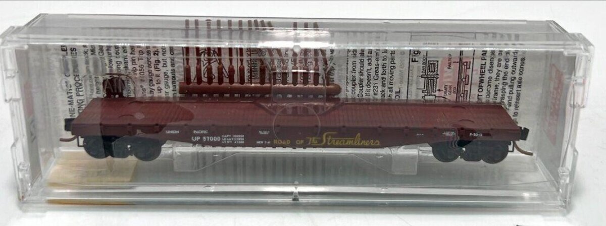 Micro-Trains 04500050 N Scale Union Pacific 50' Fishbelly Side Flatcar #57000 NIB