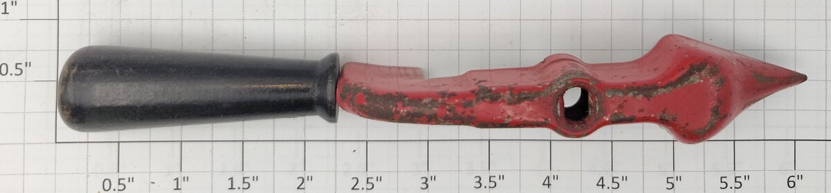 American Flyer 8B-3X S Scale 4" 8B Red Metal & WoodenTransformer Handle