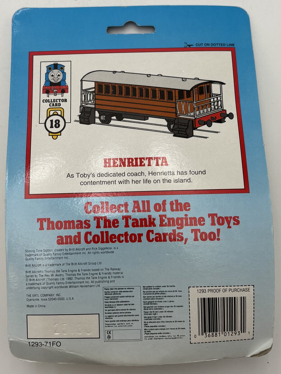 Ertl 1293 Shining Time Station Diecast Henrietta