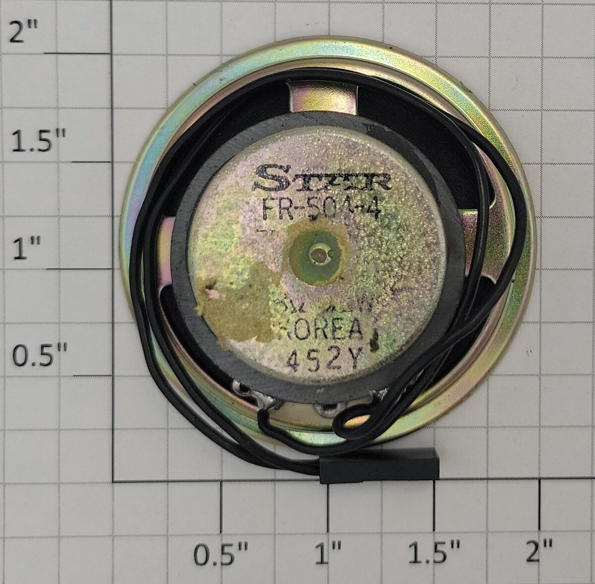 Star FR-504-4 O Gauge 2" 8 Ohm 0.2 Watt Speaker w/Large Magnet & 2 Pin Connector