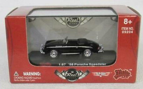 Malibu International 09204 1:87 Black '58 Porsche Speedster Convertible Top Gun
