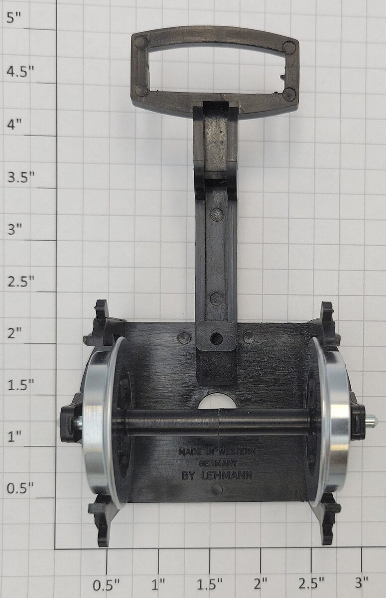 LGB 67302 G Gauge 2 Metal Wheel Truck Support Bogie w/ Molded Coupling Loop