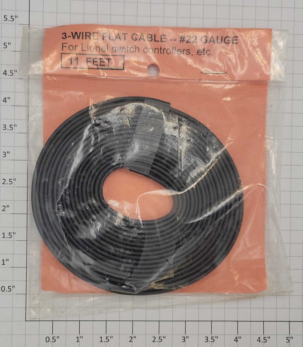 Wire-Plex FC3-11 O Gauge 3-Wire Flat Cable #22 Gauge 11' Factory Package