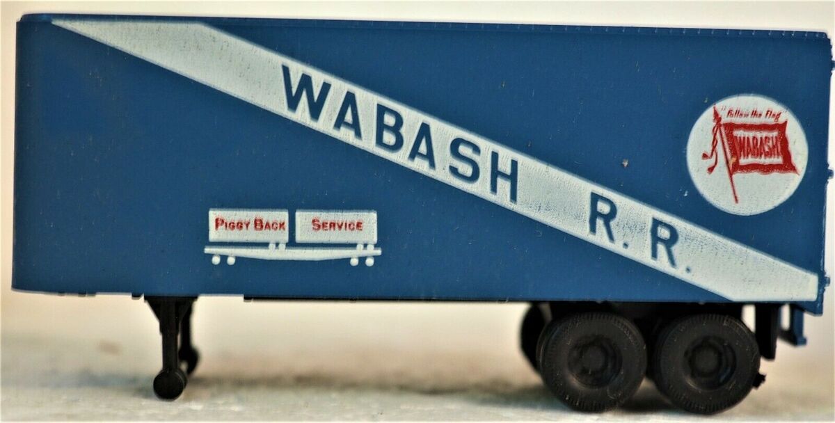 Athearn 1427 HO Scale Piggyback Vans Wabash R. R. (Pack of 6)