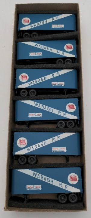 Athearn 1427 HO Scale Piggyback Vans Wabash R. R. (Pack of 6)