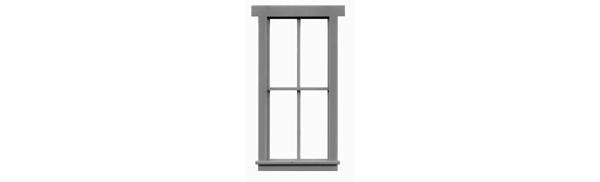 Tichy 2014 O 2/2 Double Hung Window 30" W x 70" H W/Glazing & Shades (Pack of 6)