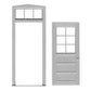 Tichy 2033 O 6 Lite Door and Frame 36" W x 84" H W/Glazing & Shades (Set of 2)