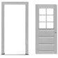 Tichy 2041 O 6 Lite Door and Frame 36" W x 84" H W/Glazing & Shades (Pack of 2)
