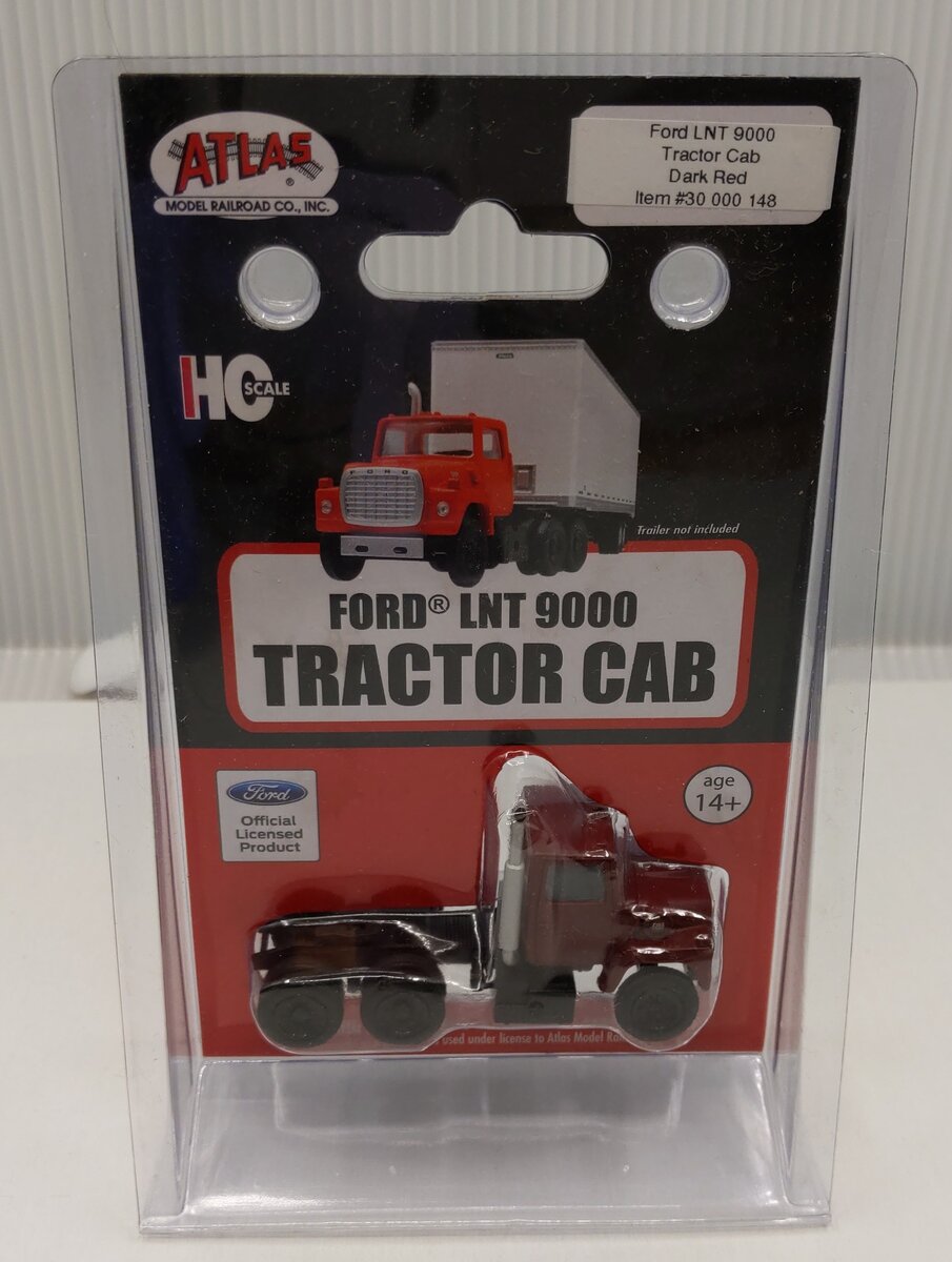 Atlas 30000148 HO Scale Dark Red Ford LNT 9000 Tactor Cab