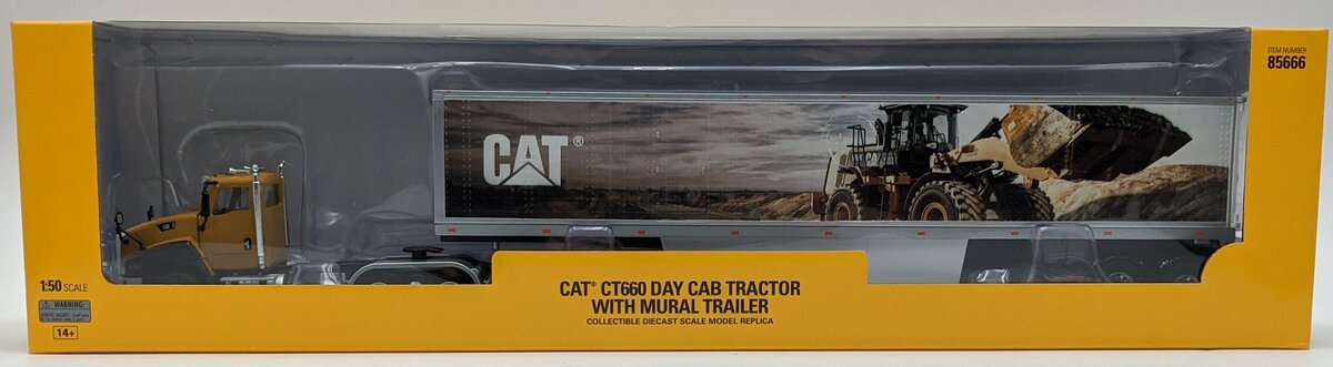 DieCast Masters 85666 1:50 Caterpillar CT660 Day Cab with Mural Dry Van Trailer