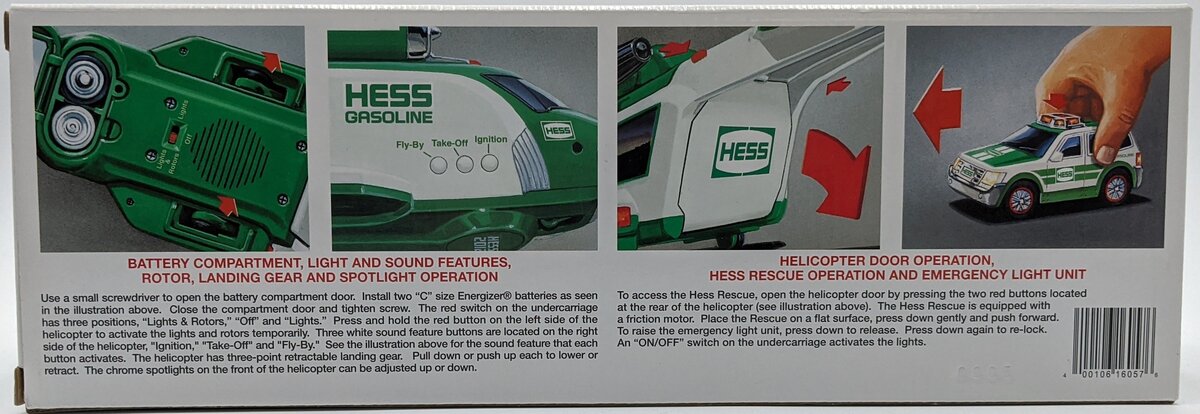 Hess 2012 Die Cast Helicopter and Rescue Set