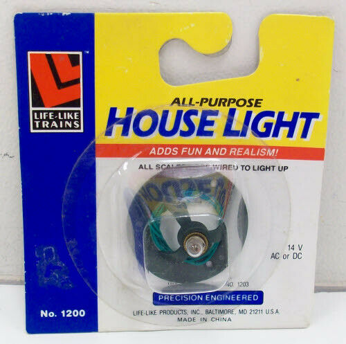 Life Like 1200 HO Scale House Light 14 V AC or DC All Purpose