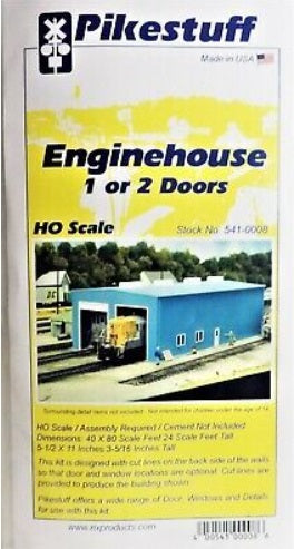 Pikestuff 541-0008 HO Scale Engine House 1 or 2 Doors Building Plastic Kit