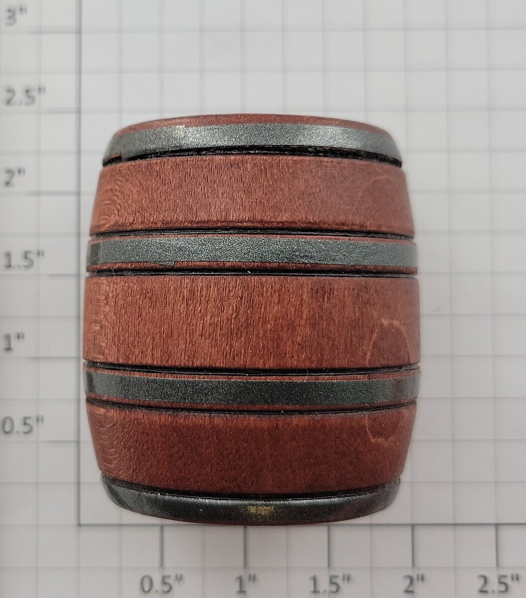 Acme 1000X-211SX Large Wooden Barrel with Silver Band