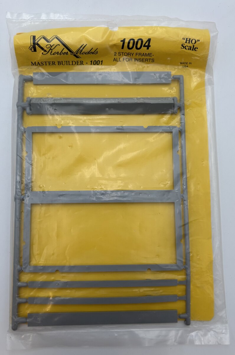 Korber 1004 HO 2 Story Frame Windows w/ Bricks Accessories