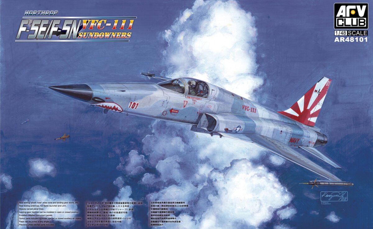 AFV Club AR48101 1:48 VFC-111 Sundowners F-5E/F-5N Tiger II Military Plane Kit