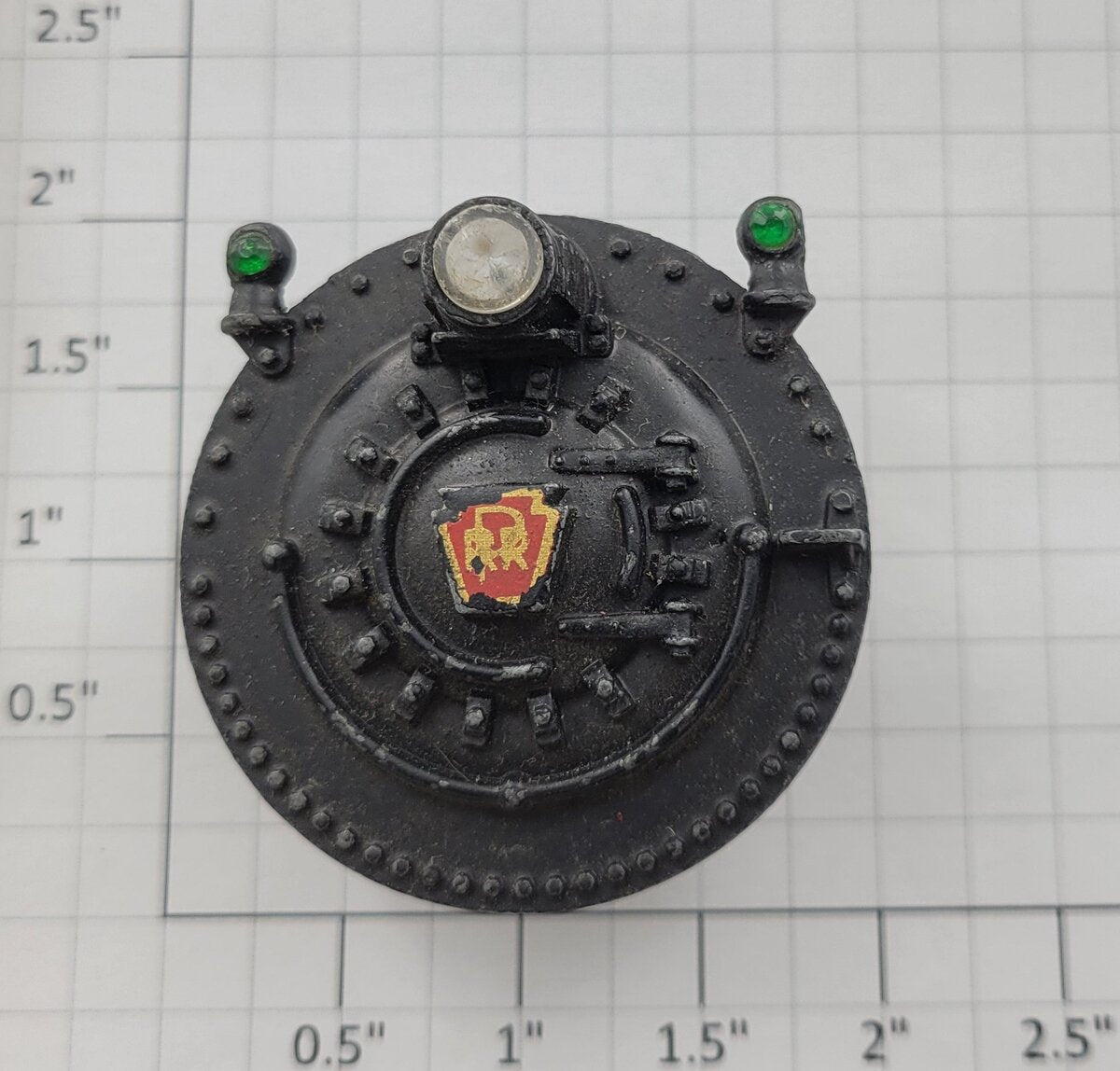 Lionel 675-14 O Gauge Boiler Front w/PRR Keystone, Jewels, Headlight, & Brackets