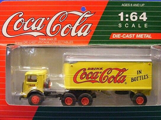 Mack C52101 1:64 Scale Yellow Coca-Cola Die-Cast Tractor & Trailer Model CJ
