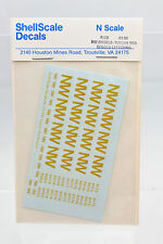 Shell Scale 110 HO Scale NW Diesel-Tuscan Red with Gold Lettering Decals