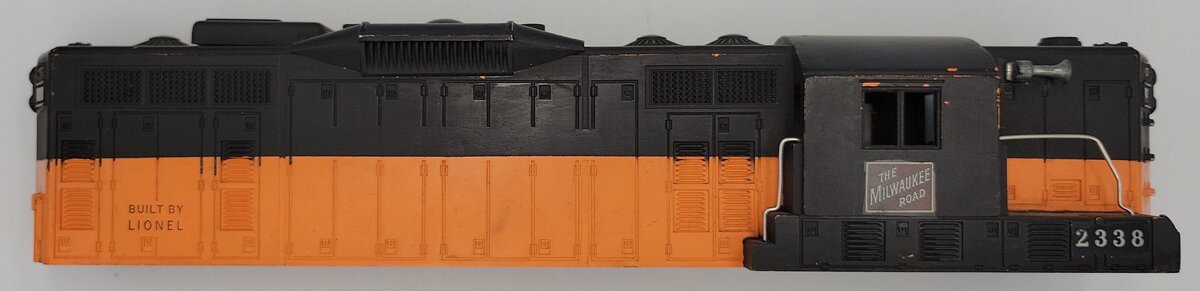 Lionel 2338-1 Repainted Black and Orange Milwaukee Road Diesel GP-9 Shell