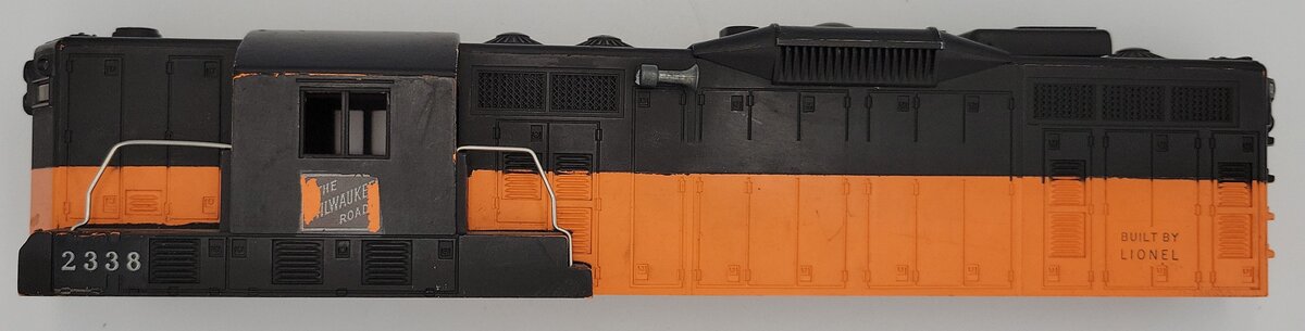Lionel 2338-1 Repainted Black and Orange Milwaukee Road Diesel GP-9 Shell